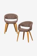 WOOOD - Yossi spisestol - sæt med 2 stk. - Brun - Stole - - Homeroom