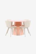 Venture Home - Spisebord Lanzo med Lilja-stol - Beige - Spisegrupper -...