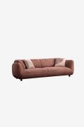 Hanah Home - Sofa med 4 sæder Pavia - Brun - 4-pers. sofaer - - Homero...