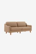 Hanah Home - Sofa med 3 sæder Robin - Brun - 3-pers. sofaer - - Homero...