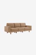 Hanah Home - Sofa med 3 sæder Spar - Brun - 3-pers. sofaer - - Homeroo...
