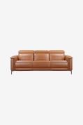 Loft24 - Sofa 3-personers sofa med 2 manuelle hvilestole Lund - Brun -...