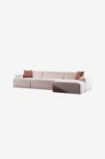 Hanah Home - Hjørnesofa Valem 3 Seat - Hvid - Sofaer - - Homeroom