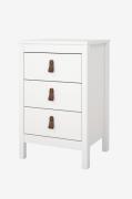 Tvilum - Madrid Natbord 3 skuffer - Hvid - Sengeborde - - Homeroom