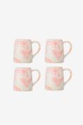 Bloomingville - Winnie Krus, sæt med 4 stk. - Rosa - Kopper & krus - -...