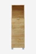 Loft24 - Atlas Badeværelseskab med 1 låge og 1 skuffe - Beige - Badevæ...