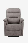 Loft24 - Coullon Lænestol med elektrisk funktion Mikrofiber - Grå - Læ...