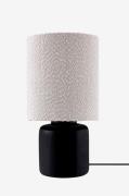 Globen Lighting - Bordlampe Florian 20 Hvid bouclé/beige - Sort - Bord...