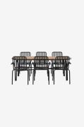 Venture Home - Spisegruppe Holmbeck med 6 spisebordsstole Peking - Nat...
