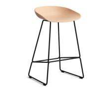 HAY About a Stool (AAS 38) - Pale Peach - Sort Stål - 75cm (BEMÆRK DEN...