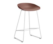 HAY About a Stool (AAS 38) - Soft Brick - Hvid Stål - 75cm (BEMÆRK DEN...