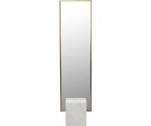 Kare Design Hulda gulvspejl - 46x180 - brass / white marble