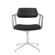 Vipp 452 Swivel+ Chair - Gliders - Læder - Black