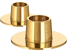 2 stk ester & erik lysestage - blank guld - 6 cm