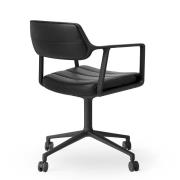 Vipp 453 Swivel Chair - Castors - Læder - Black - Black