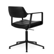 Vipp 453 Swivel+ Chair - Gliders - Læder - Black - Black