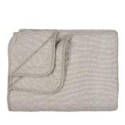 Ib Laursen Quilt plaid - hvide/jordfarvede striber