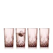 LYNGBY GLAS Sorrento highball 38 cl 4 stk. pink