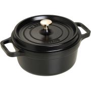 Staub Rund Gryde 22 cm 2,6 liter Sort