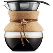 Bodum POUR OVER Kaffebrygger m. filter, 0,5 l - Kork