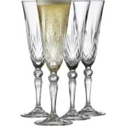 Lyngby Glas Melodia champagneglas, 16 cl - 4 stk