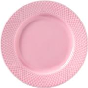 Lyngby Porcelæn Rhombe frokosttallerken 21 cm Rosa