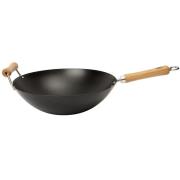 Dexam NS kulstål sort wok 36 cm.