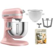 KitchenAid Artisan 5KSM70SHXE køkkenmaskine 6,6 liter + 5KSMICM Ice Cr...