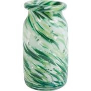 HAY Splash Vase Small, Green Swirl