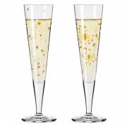 Ritzenhoff Goldnacht Heart champagneglas, 2 stk.