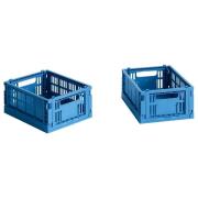 HAY Colour Crate opbevaringskasse mini electric blue, 2 stk.