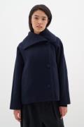 InWear Perryiw Short Coat Kvinde Marine Blue Overgangsjakker Loose Fit...