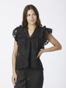 Neo Noir Jayla Big Embroidery Top Kvinde Black Toppe Str 40 - hos Maga...