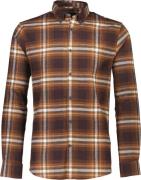 Lindbergh Brushed Checked Shirt L/S Mand Rød Langærmede Skjorter Str L...