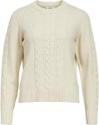 Object Objdoris RE L/S Knit Pullover Noos Kvinde Sandshell/melange Swe...