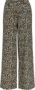 Object Objalba Lisa Wide Pant Print Noos Kvinde Humus/leo Bukser Med B...