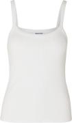 Selected Femme Slfcelica Anna Strap Tank TOP Noos Kvinde Hvid Tanktopp...