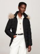 Tommy Hilfiger Heritage Down Tyra JKT With FUR Kvinde Black Dunjakker ...