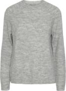 Pieces Pcjuliana LS Oneck Knit Noos BC Kvinde Grå Sweaters Str L - hos...