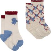 Konges Sløjd 2 Pack Jaquard BOW Socks Str 29-32 - S45014 Strømper Bomu...