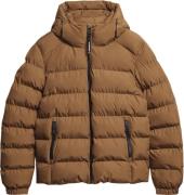 Superdry Hooded Sports Puffer Jacket Mand Denim Co Tobacco Brown Overg...