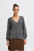 ICHI Ihkamara CA3 Kvinde Dark Grey Melange Cardigans Loose Fit Str L -...