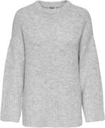 ONLY Onlmaggie Life LS Loose Onek CC KNT Kvinde Grå Sweaters Regular F...