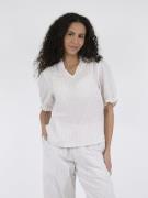 Neo Noir Odesa Simple Stripe Blouse Kvinde Off White Kortærmede Bluser...