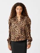 Neo Noir Rosslyn Leo Blouse Kvinde Leopard Langærmede Bluser Str 40 - ...