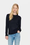 Saint Tropez Milasz Pullover Kvinde Night Sky Sweaters Regular Fit Str...