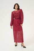 Kaffe Kalanice Lace Skirt Kvinde Rumba Red Maxi Nederdele Str M - hos ...