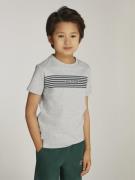 Tommy Hilfiger Monotype Print Stripe REG TEE SS Str 8 - Light Grey Htr...