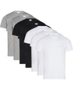 Lindbergh Basic Oneck tee S/S 7 Pack Mand Wh/bl/gr Kortærmede T-shirts...