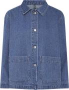 Pieces Pcchrissy LS Denim Loose Shirt PWP Kvinde Blå Skjorter Relaxed ...